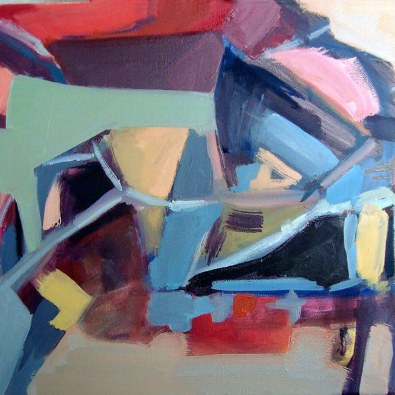 Abstract with Red, Oil On Canvas, 2012