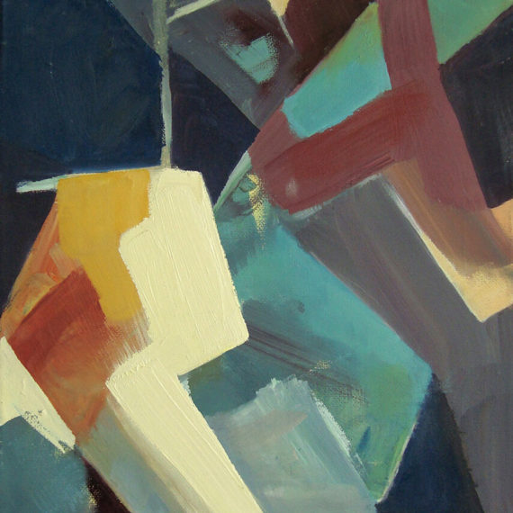 Abstract with Yellow Shape, Oil On Canvas, 24 X 30 cm, 2012