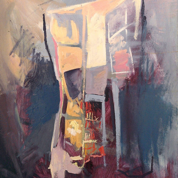 La Vielle Poste La Nuit, Oil On Canvas, 80 X 100 cm, 2015